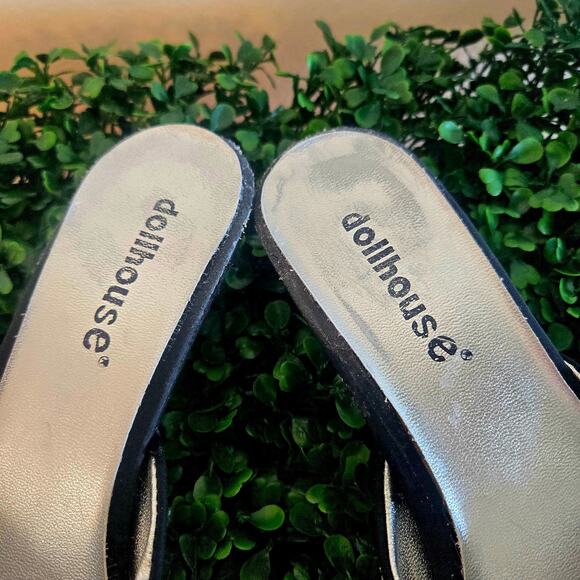 Vintage Embellished sequin and embroidery kitten mule with pointed toe Y2K - Picture 4 of 5